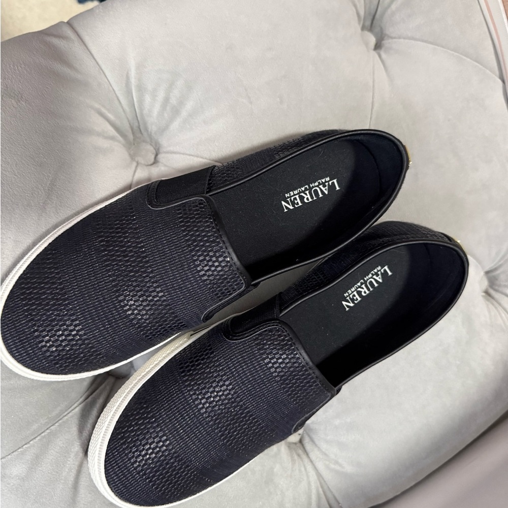 Lauren Ralph Lauren Black Loafers Sleek Slip-Ons